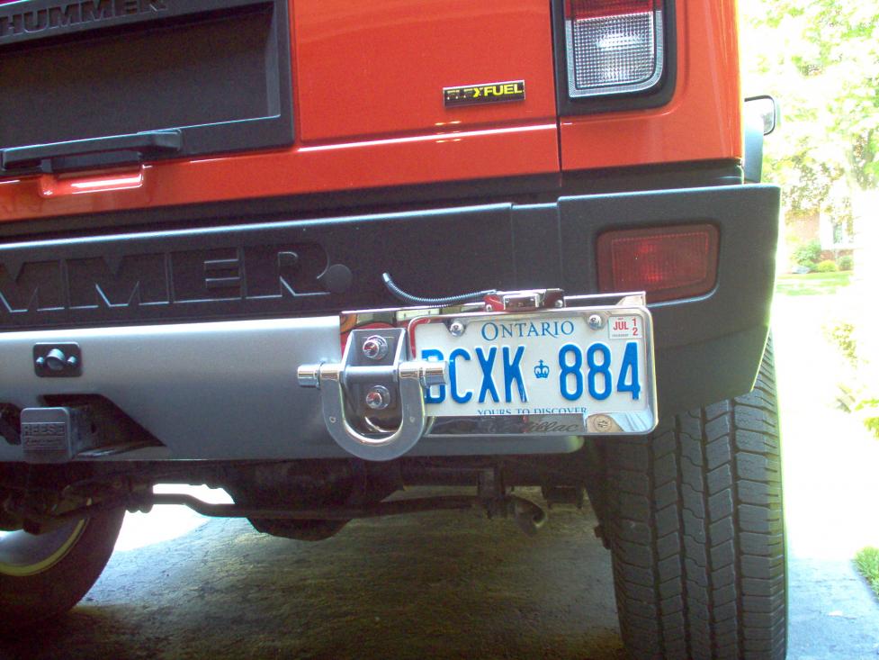 hummer h2 license plate mount